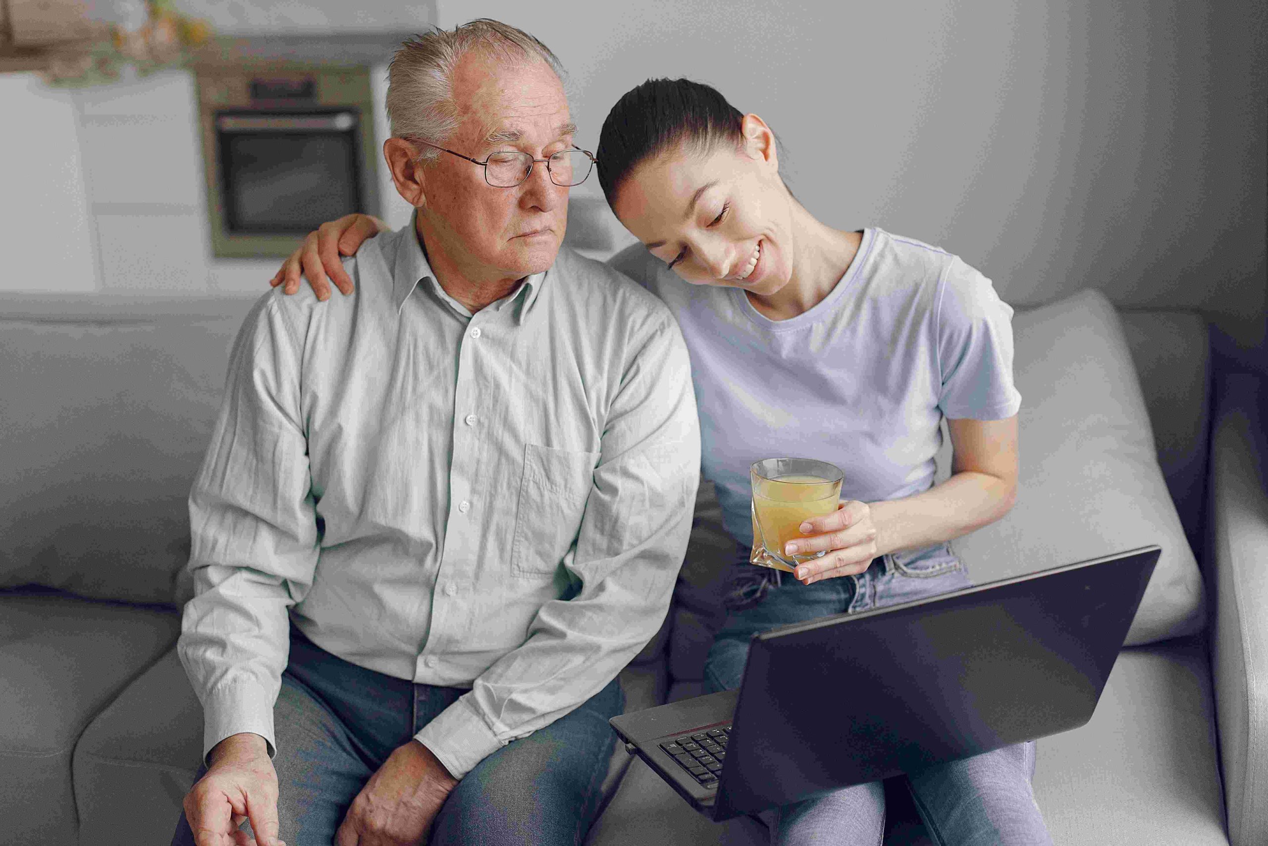 Caregiver supporting a Wimbledon Villa resident
